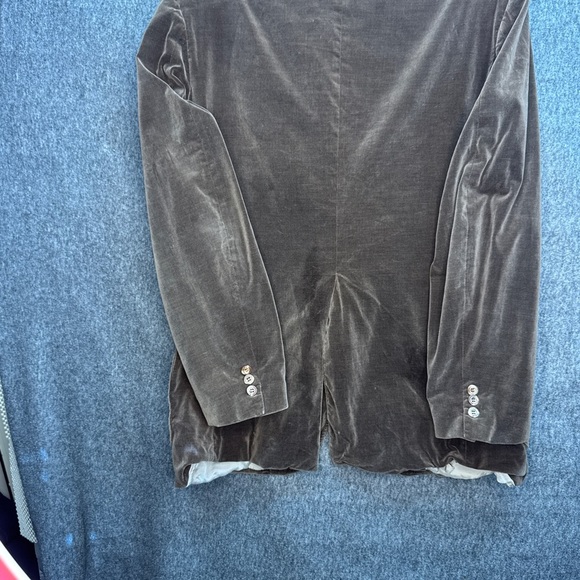 vintage 70s velvet blazer‎ jacket equestrian brown sz 40 - Picture 10 of 11